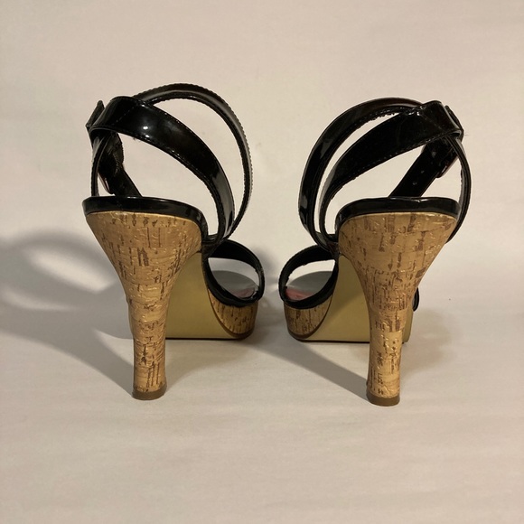 Nine West strappy sandals with cork heel, size 8 - Picture 5 of 6